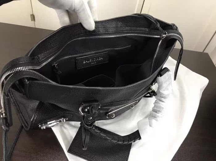 BALENCIAG巴黎世家 原單品質 經典機車 原版山羊皮銀邊 包邊五金款 手提肩背斜挎包  BL1414
